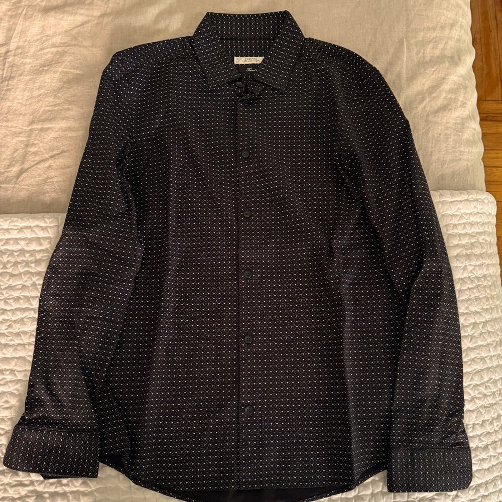 Versace collection Men's Black Patterned Shirt